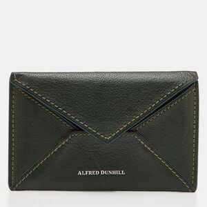 Alfred Dunhill Green Leather Flap Card Case